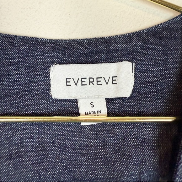 Evereve Ever Denim Vest Dark Rinse Size Small - Picture 4 of 8